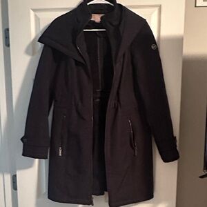 Michael Michael Kors Navy Hooded Trench Coat